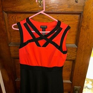 Enfocus Studio Red and Black Women's Dress